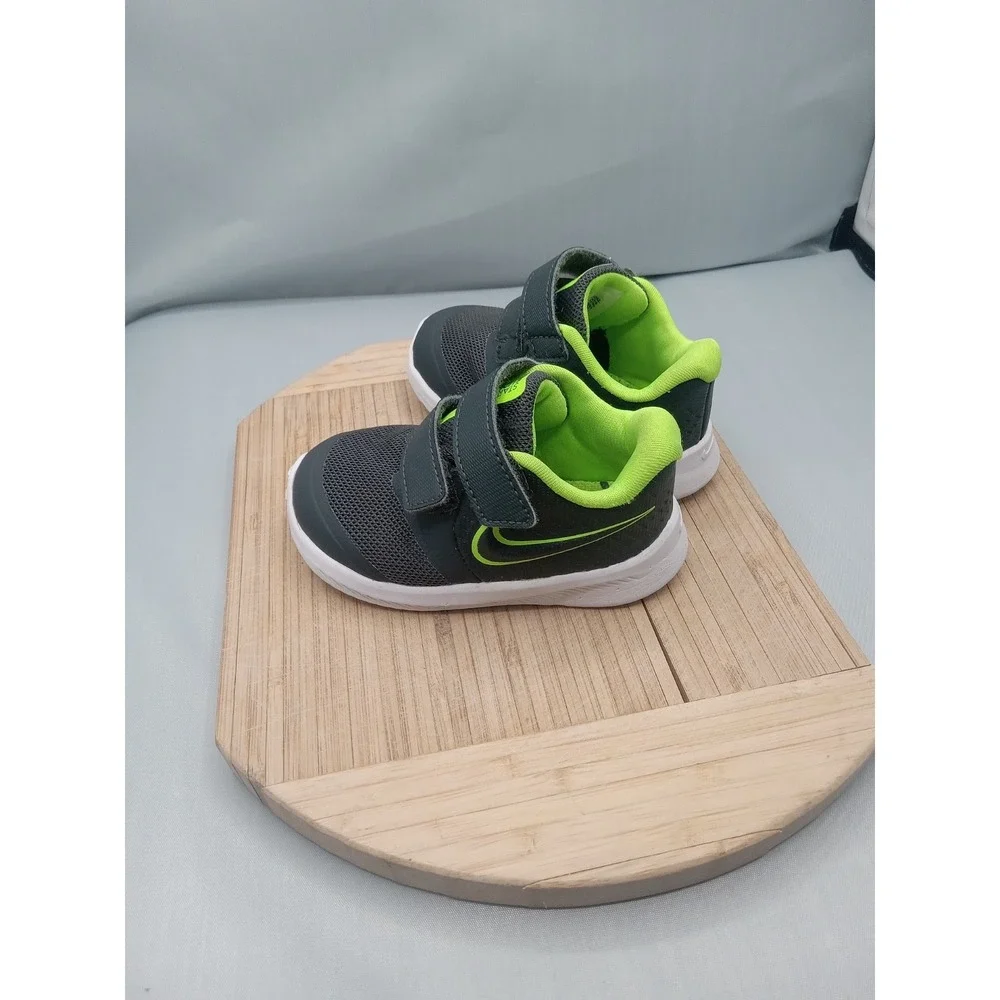 Nike AT1803-004 Star Runner 2 TDV Sneakers Toddler Shoes Grey Green Size 4C‎